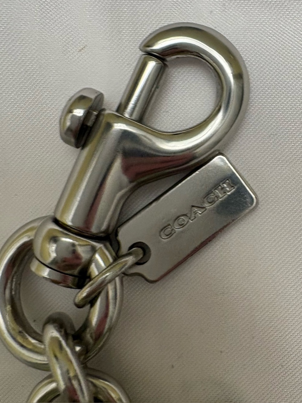 Coach Signature C Bag Charm Key Fob Keychain - Picture 4 of 8